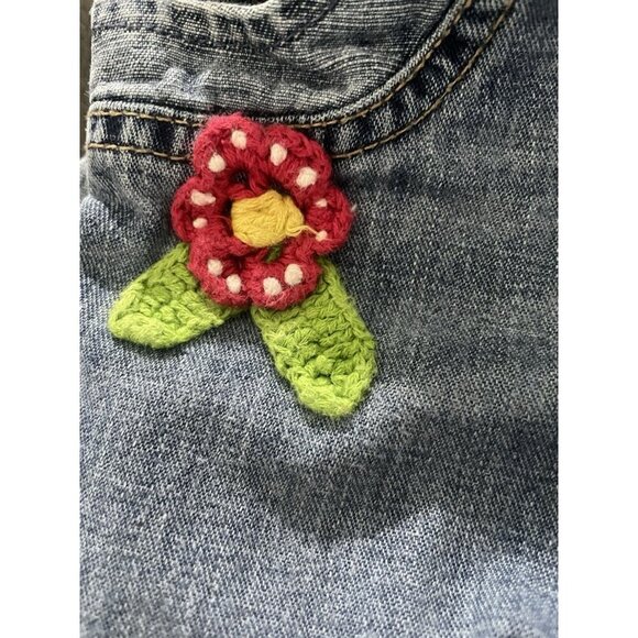 Lot Of 2 Girls Toddler 3T Denim Jeans Old Navy Floral Flare And Jordache Skinny - Picture 5 of 12